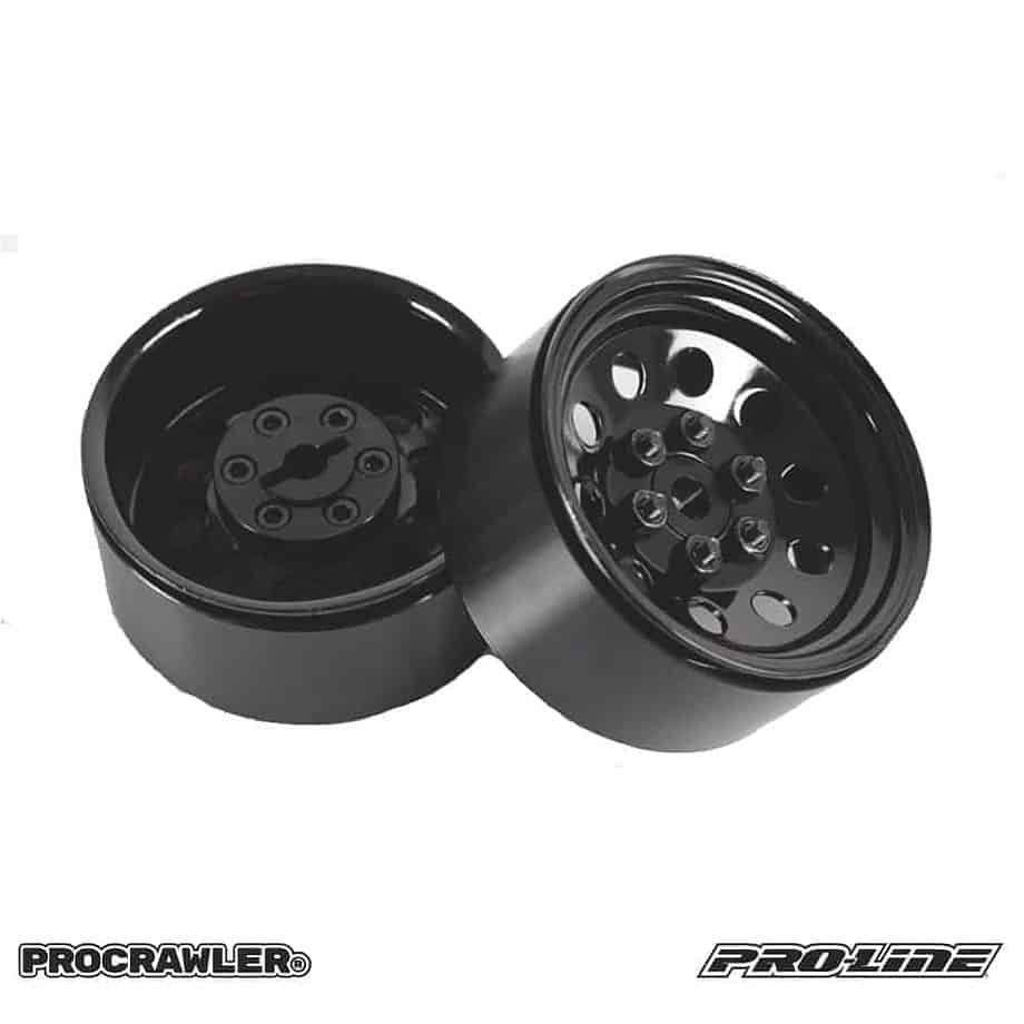 RC4WD Pro 10 1.9″ Black Stamped Steel Beadlock Wheels (4pcs)