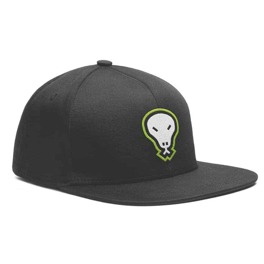 Flatgekko™ Skull Black Snapback Baseball Cap