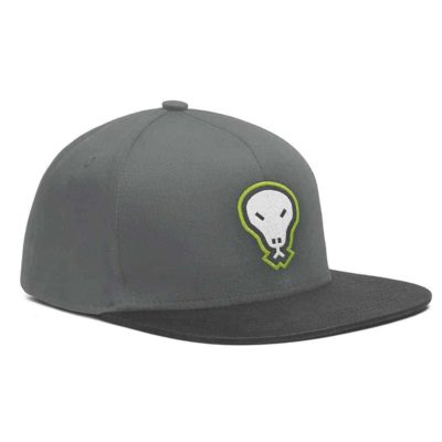Flatgekko™ Skull Dark Grey/Black Snapback Baseball Cap
