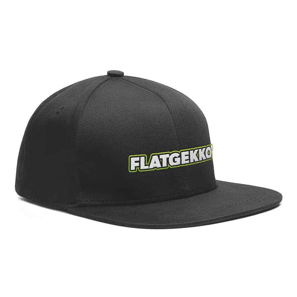 Flatgekko™ Original Black Snapback Baseball Cap