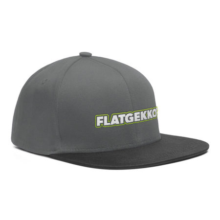 Flatgekko™ Original Dark Grey/Black Snapback Baseball Cap