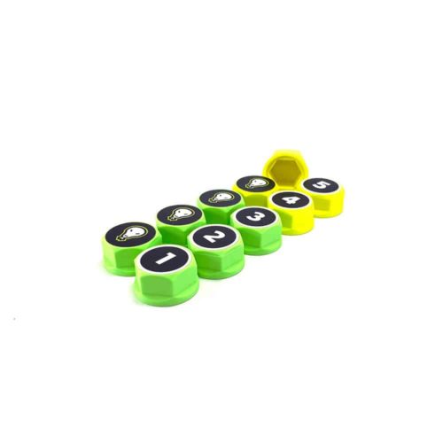 PROCRAWLER® Flatgekko™ Hexxx™ Fluo Green/Yellow Comp Gate Set (5 pairs)