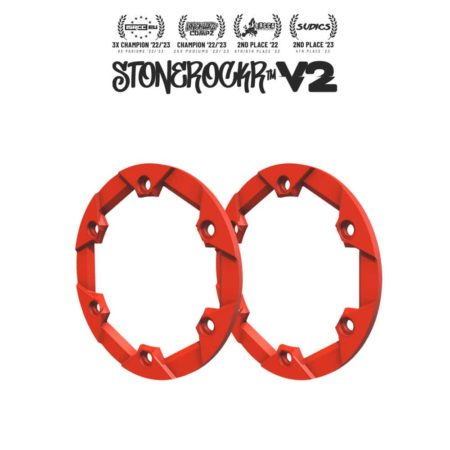 Yuuki™ Red Stonerockr™ V2 F6 Pro By Pierre Silva 1.9" LCG Offset Wheel Front Ring (2pcs) by PROCRAWLER®