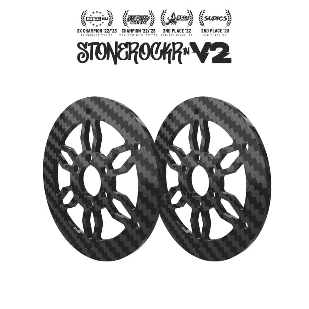 Stonerockr™ V2 F6 Pro By Pierre Silva 2.2″ LCG Offset Wheel Front Plate (2pcs) by PROCRAWLER®