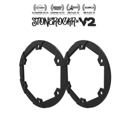 Black Stonerockr™ V2 F6 Pro By Pierre Silva 2.2" LCG Offset Wheel Front Ring (2pcs) by PROCRAWLER®