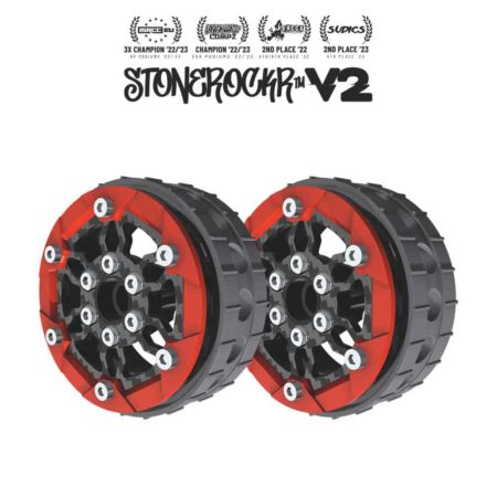 PROCRAWLER® Stonerockr™ V2 F6 Pro by Pierre Silva 1.9" LCG Offset Wheel Set /w Yuuki™ Red Front Ring (2pcs)
