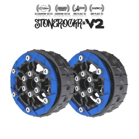 PROCRAWLER® Stonerockr™ V2 F6 Pro by Pierre Silva 1.9" LCG Offset Wheel Set /w Grind™ Blue Front Ring (2pcs)