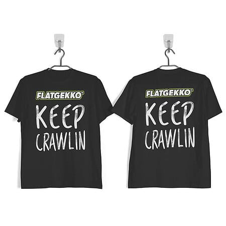 Flatgekko™ Keepcrawlin Black Short-Sleeve T-Shirt