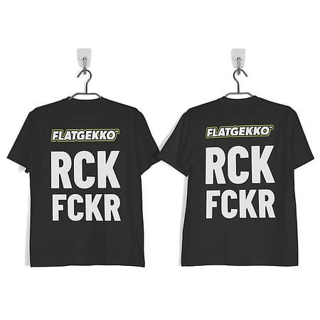 Flatgekko™ RCKFCKR Black Short-Sleeve T-Shirt