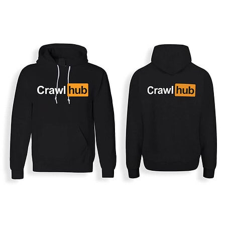 CrawlHub Original Black Hoodie
