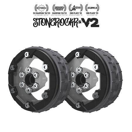 PROCRAWLER® Stonerockr™ V2 F6 Prank™ by Pierre Silva 1.9" LCG Offset Wheel Set /w Black Front Ring (2pcs)