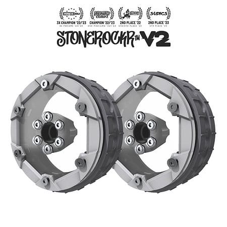 PROCRAWLER® Stonerockr™ V2 F6 Prank™ by Pierre Silva 2.2" LCG Offset Wheel Set /w Silver Front Ring (2pcs)