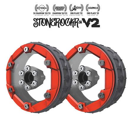 PROCRAWLER® Stonerockr™ V2 F6 Prank™ by Pierre Silva 2.2" LCG Offset Wheel Set /w Yuuki™ Red Front Ring (2pcs)